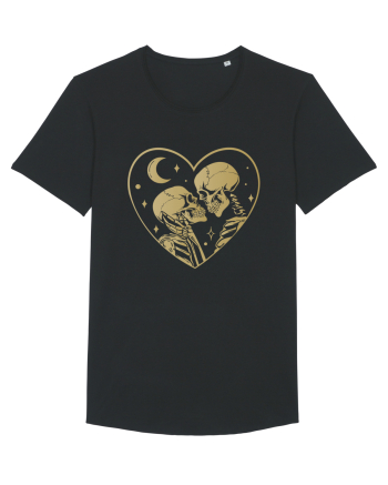 The Lovers Golden Heart Black