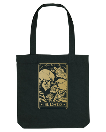 The Lovers Golden Tarot Black