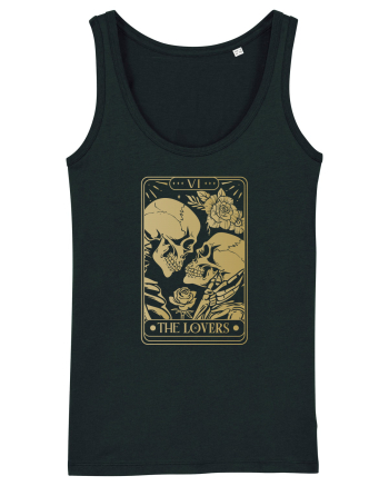 The Lovers Golden Tarot Black