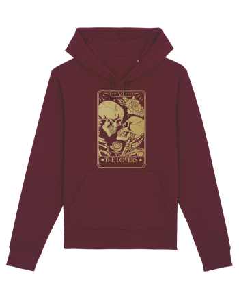 The Lovers Golden Tarot Burgundy