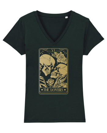 The Lovers Golden Tarot Black