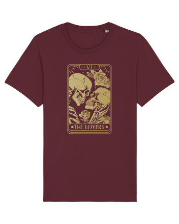 The Lovers Golden Tarot Burgundy