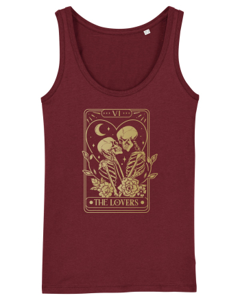 The Lovers Heart Tarot Burgundy