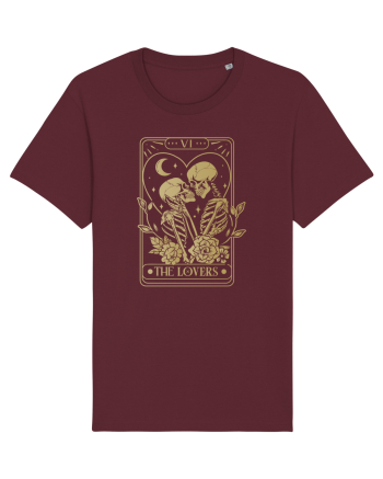 The Lovers Heart Tarot Burgundy