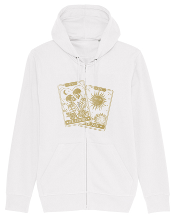 The Lovers Tarot Cards Gold White