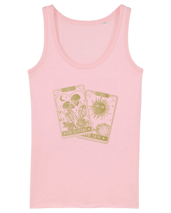 The Lovers Tarot Cards Gold Cotton Pink