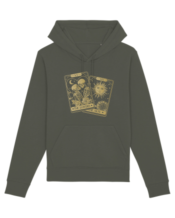 The Lovers Tarot Cards Gold Khaki