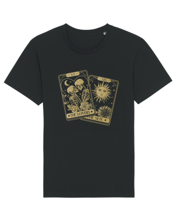 The Lovers Tarot Cards Gold Black