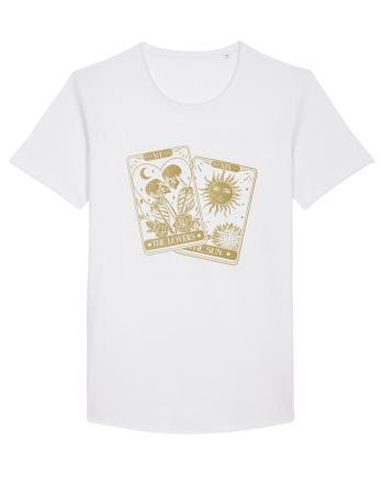 The Lovers Tarot Cards Gold White