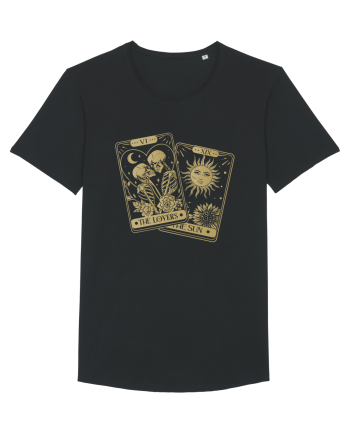 The Lovers Tarot Cards Gold Black