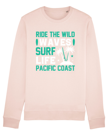Ride The Wild Waves Surf Life Pacific Coast Candy Pink