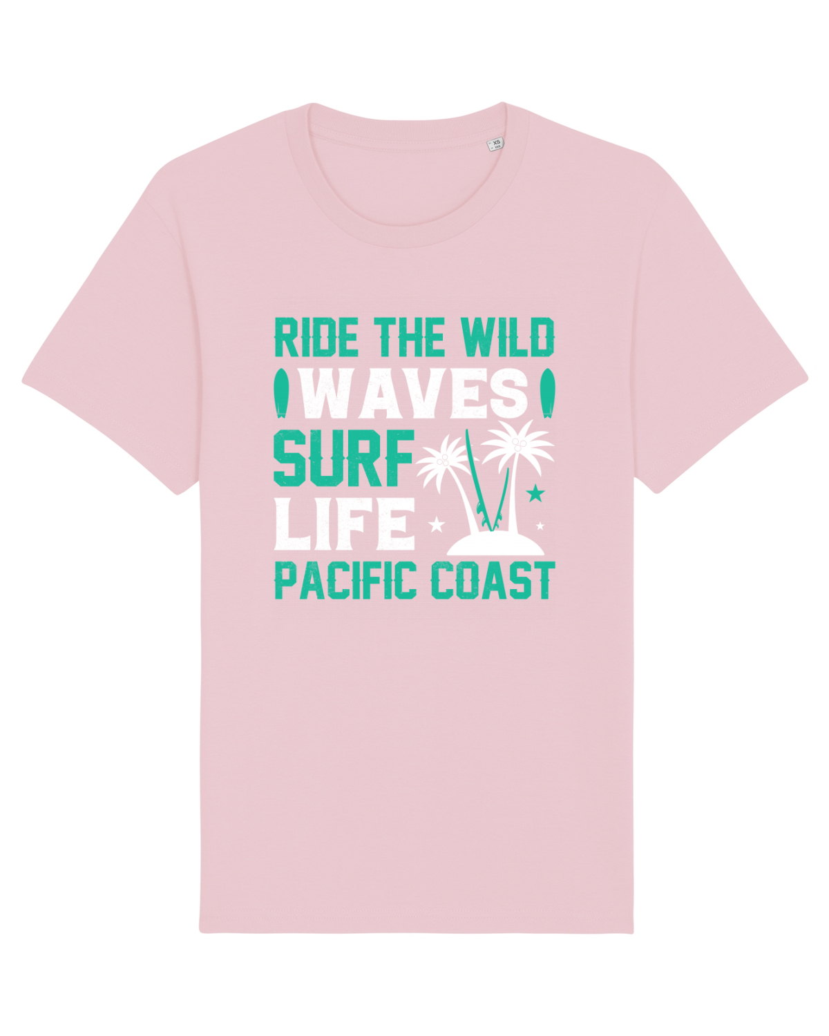 Tricou mânecă scurtă Unisex Rocker Cotton Pink