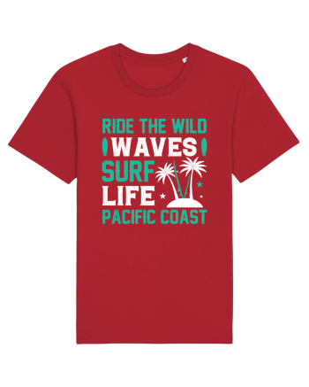 Ride The Wild Waves Surf Life Pacific Coast Red