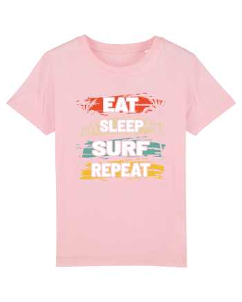 Eat Sleep Surf Repeat Cotton Pink