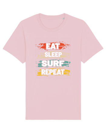 Eat Sleep Surf Repeat Cotton Pink