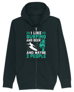 I Like Surfing And Beer And Maybe 3 People Hanorac cu fermoar Unisex Connector