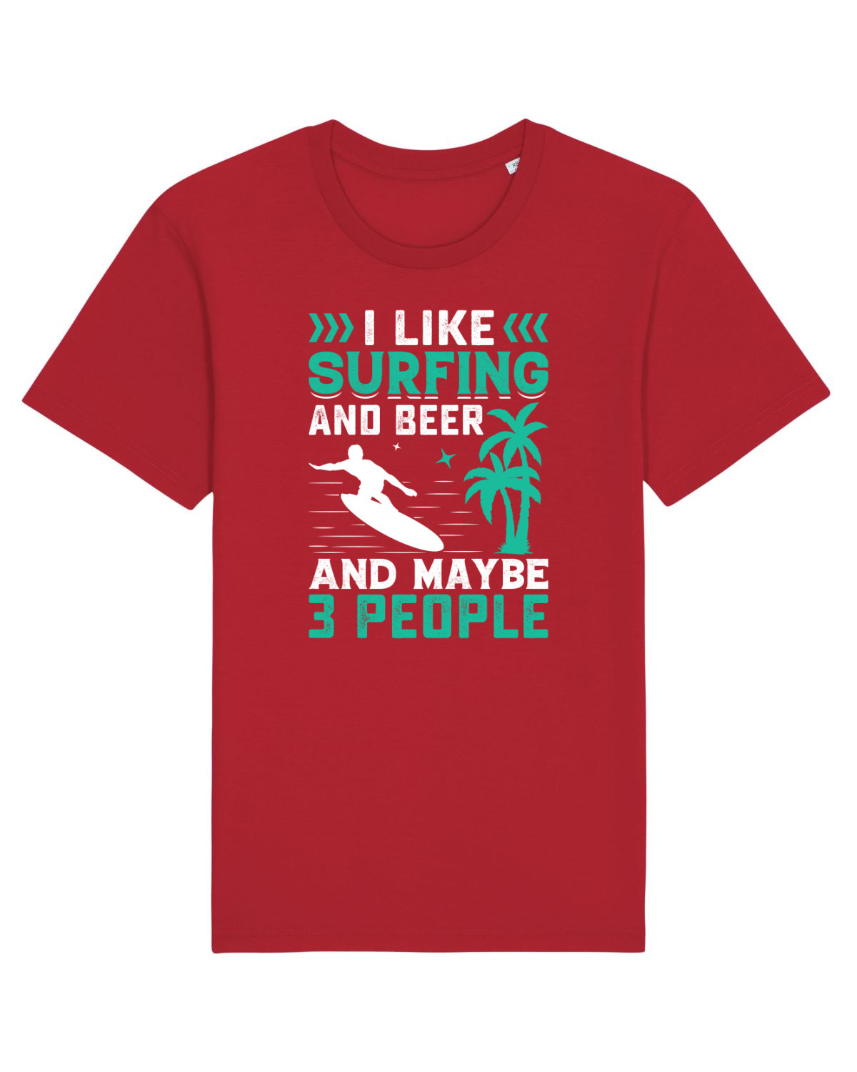 Tricou mânecă scurtă Unisex Rocker Red