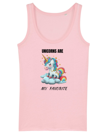 Unicorn dragut mesaj Unicorns are my favorite, design 1 Cotton Pink