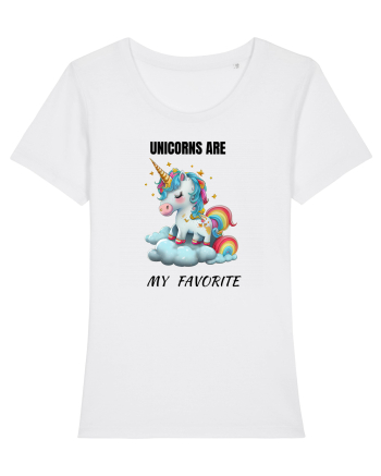 Unicorn dragut mesaj Unicorns are my favorite, design 1 White