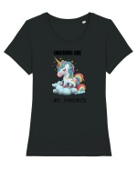 Unicorn dragut mesaj Unicorns are my favorite, design 1 Tricou mânecă scurtă guler larg fitted Damă Expresser