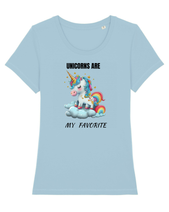 Unicorn dragut mesaj Unicorns are my favorite, design 1 Sky Blue