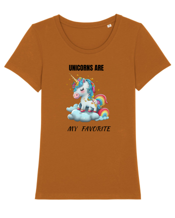 Unicorn dragut mesaj Unicorns are my favorite, design 1 Roasted Orange