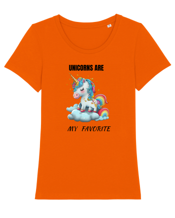 Unicorn dragut mesaj Unicorns are my favorite, design 1 Bright Orange