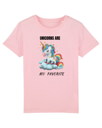 Unicorn dragut mesaj Unicorns are my favorite, design 1 Cotton Pink