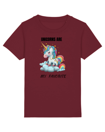 Unicorn dragut mesaj Unicorns are my favorite, design 1 Burgundy