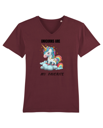 Unicorn dragut mesaj Unicorns are my favorite, design 1 Burgundy