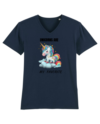 Unicorn dragut mesaj Unicorns are my favorite, design 1 French Navy