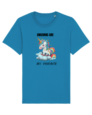 Unicorn dragut mesaj Unicorns are my favorite, design 1 Azur