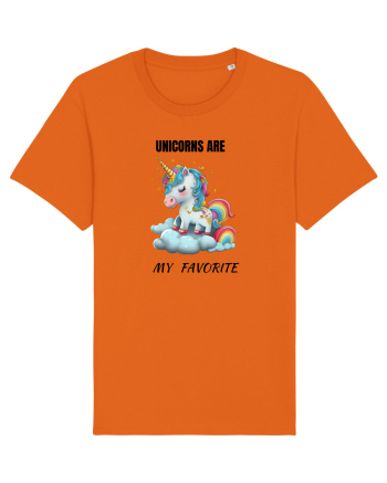Unicorn dragut mesaj Unicorns are my favorite, design 1 Bright Orange