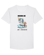 Unicorn dragut mesaj Unicorns are my favorite, design 1 Tricou mânecă scurtă guler larg Bărbat Skater