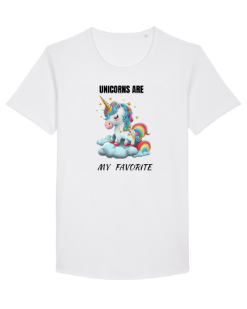 Unicorn dragut mesaj Unicorns are my favorite, design 1 White