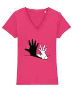 Creative Rabbit Tricou mânecă scurtă guler V Damă Evoker
