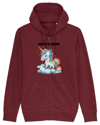 Unicorn dragut mesaj Born To Be Unicorn, design 1 Burgundy