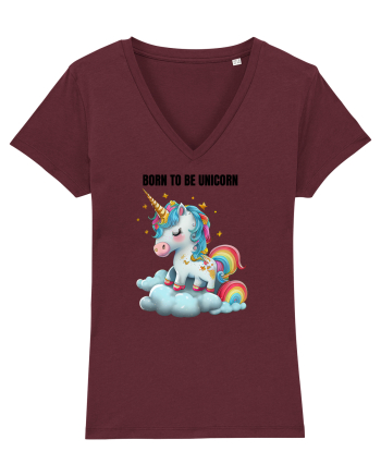Unicorn dragut mesaj Born To Be Unicorn, design 1 Burgundy