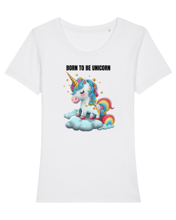 Unicorn dragut mesaj Born To Be Unicorn, design 1 White