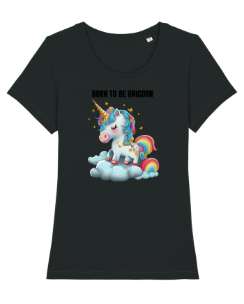 Unicorn dragut mesaj Born To Be Unicorn, design 1 Black