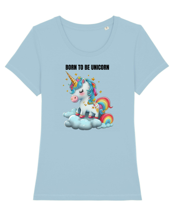 Unicorn dragut mesaj Born To Be Unicorn, design 1 Sky Blue
