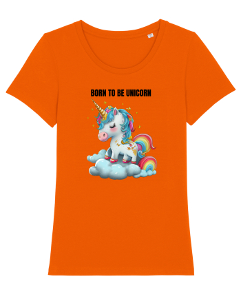 Unicorn dragut mesaj Born To Be Unicorn, design 1 Bright Orange