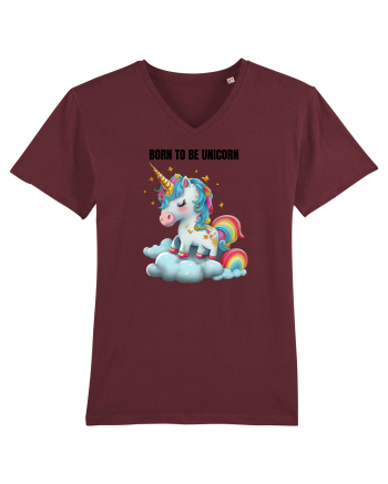Unicorn dragut mesaj Born To Be Unicorn, design 1 Burgundy