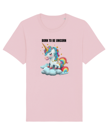 Unicorn dragut mesaj Born To Be Unicorn, design 1 Cotton Pink