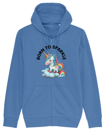 Unicorn dragut mesaj Born to Sparkle, design 1 Bright Blue