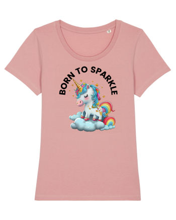 Unicorn dragut mesaj Born to Sparkle, design 1 Canyon Pink