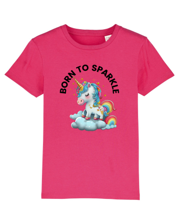 Unicorn dragut mesaj Born to Sparkle, design 1 Raspberry