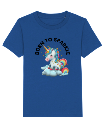 Unicorn dragut mesaj Born to Sparkle, design 1 Majorelle Blue