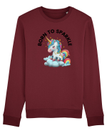 Unicorn dragut mesaj Born to Sparkle, design 1 Bluză mânecă lungă Unisex Rise