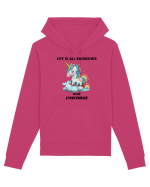 Unicorn dragut mesaj Life is all Rainbows and Unicorns, design 1 Hanorac Unisex Drummer